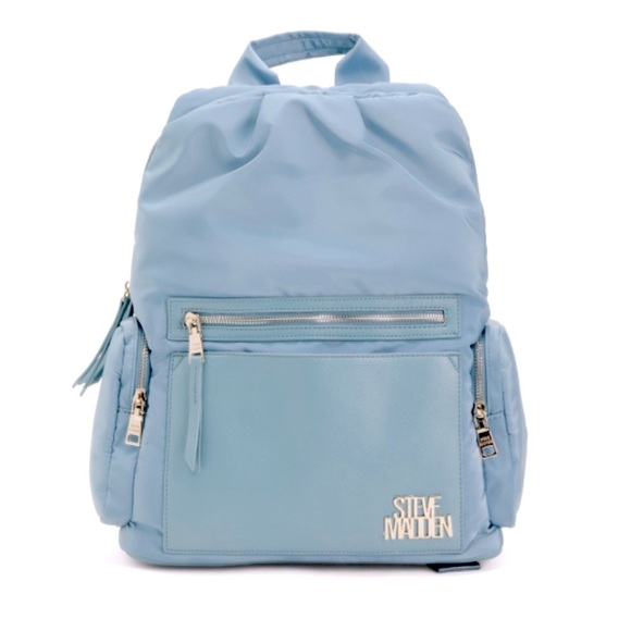 Steve Madden BHAYVE Large Blue Backpack With Matching Wristlet - Picture 8 of 8